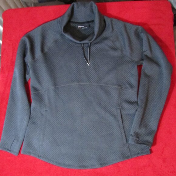 Marmot Annie Quilted Pullover - Cowl Neck - Pockets - Dark Gray - Picture 1 of 8